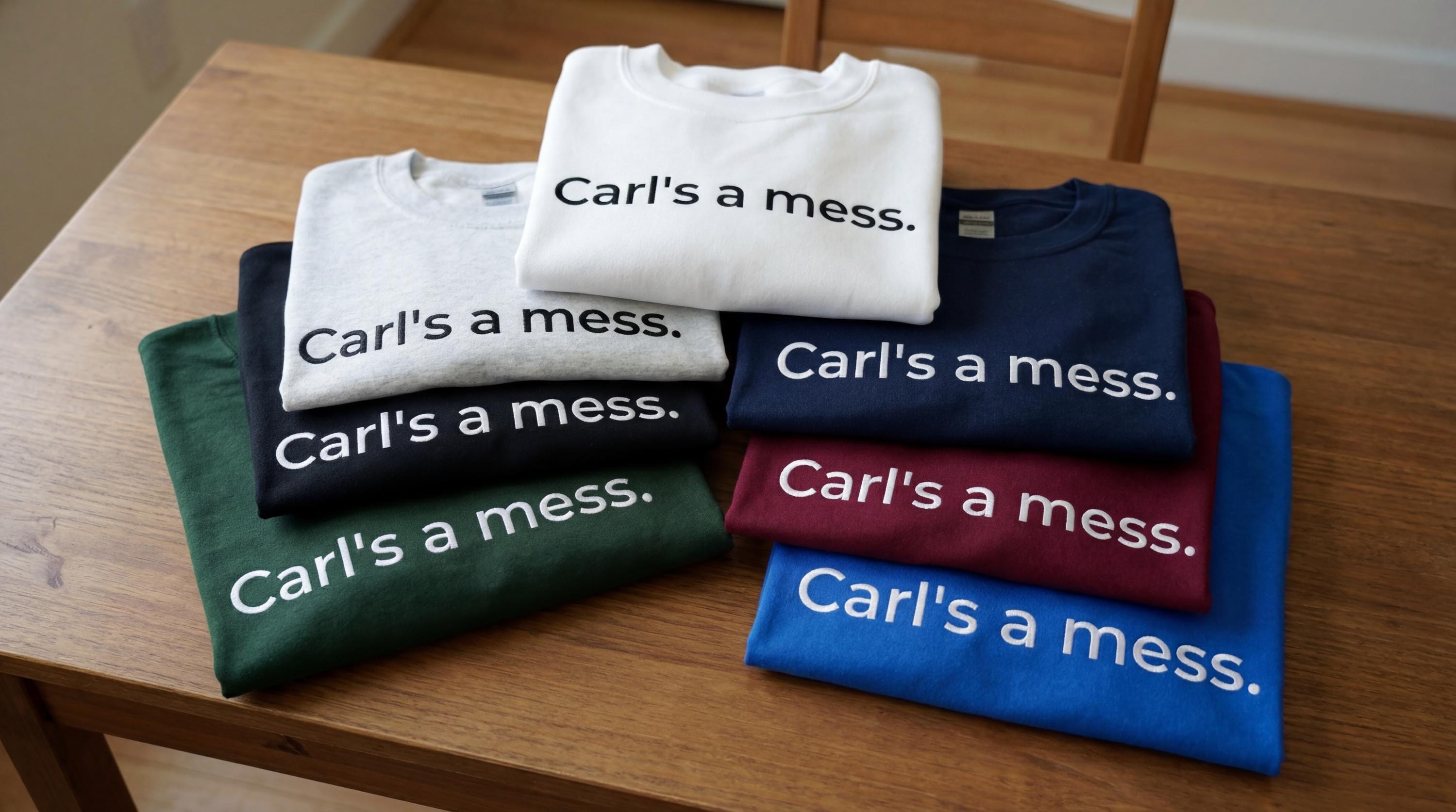Carls a Mess Embroidered Hoodie, Funny Reality Quote Sweatshirt, Minimalist Unisex Casual Streetwear, Soft Shirt Style Gift for Fans
