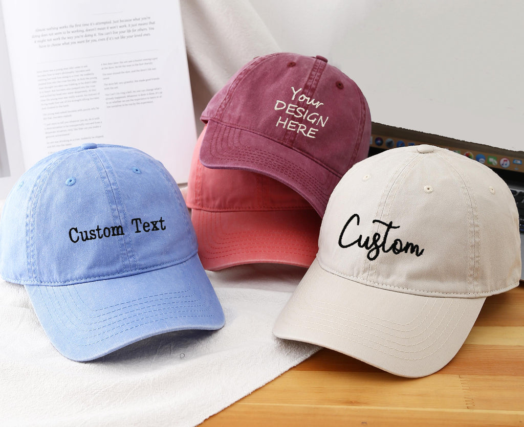 Embroidered Palm Tree Hat: Custom Cotton Baseball Cap