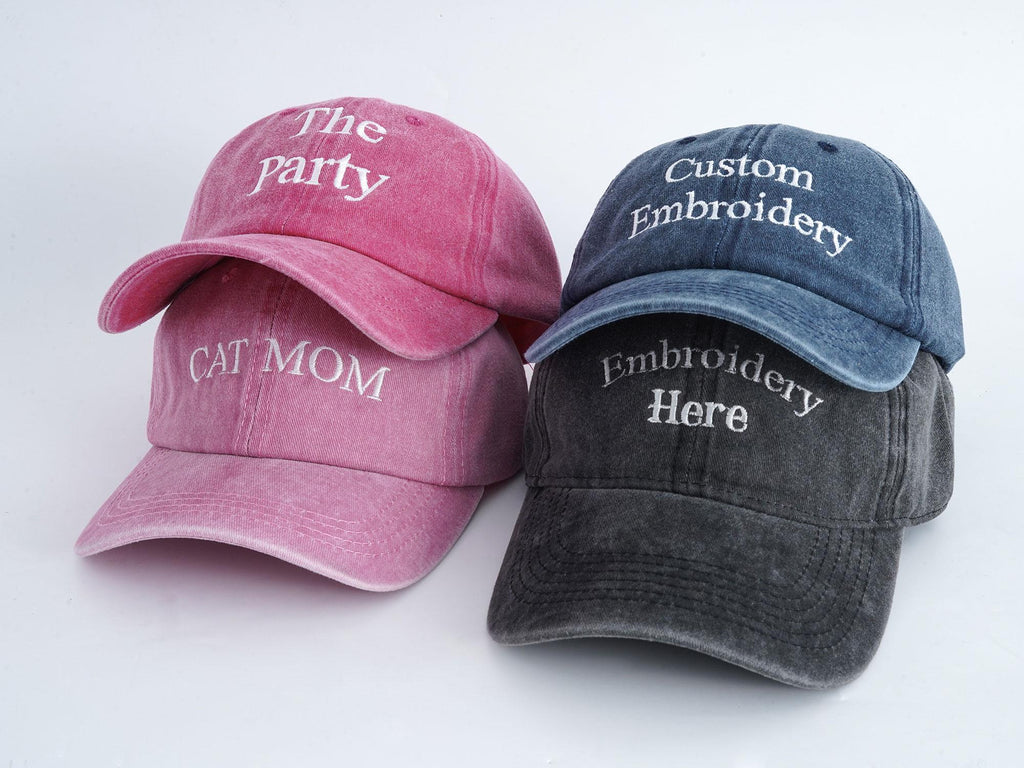 Personalized Text Hat, Custom Logo Embroidered Hat, Retro Baseball Hat, Vintage Style Trucker Hat, Fathers Day Gift, Unisex Baseball Hat.