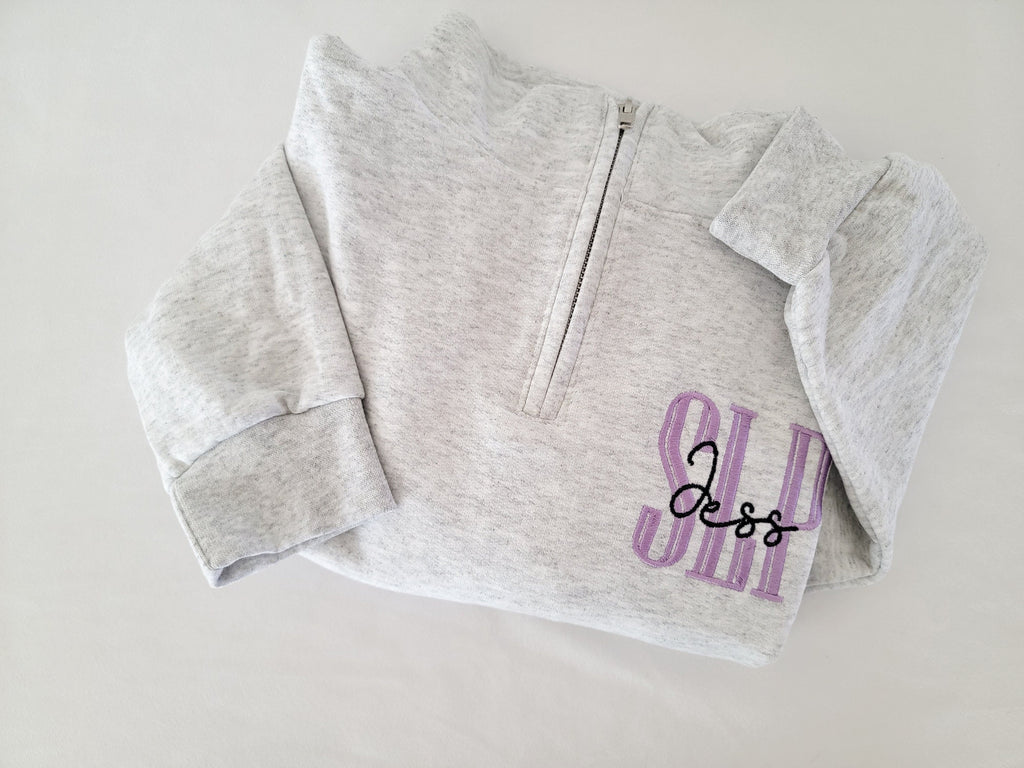 Nurse Custom Quarter Zip Sweatshirt - Jerzees Nublend Quarter Zip - Custom Embroidered-Personalized-Nursing Graduation-Nurse-RN-Gift for her