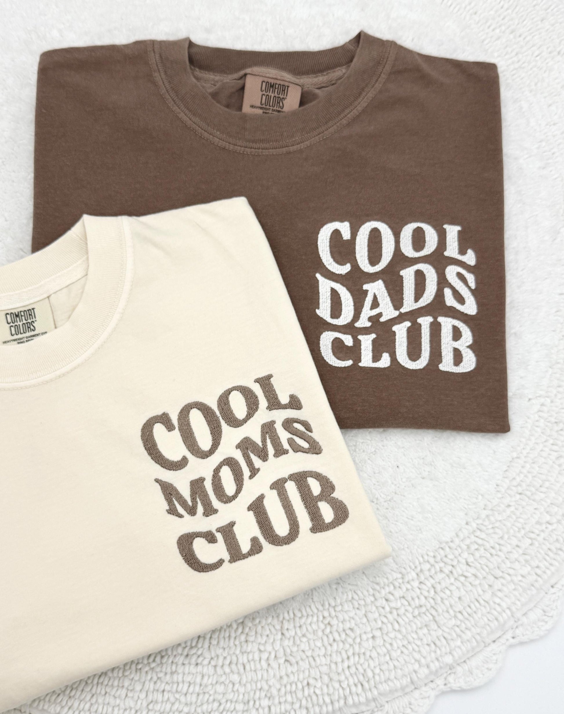 Embroidered Cool Moms Club TShirt , Mother's Day Gift, Mom Shirt, Special Parent Teem, Baby Announcement