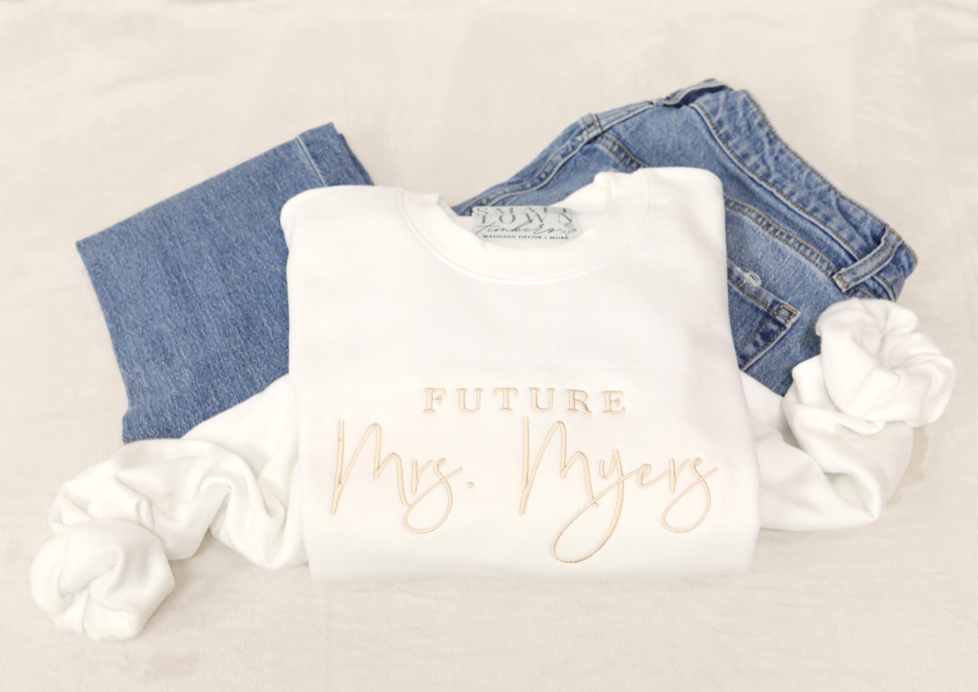 Future Mrs. Sweatshirt, Personalized Embroidered Sweatshirt, Custom Hoodie, Bride to Be, Gift for Her, Engagement Gift, Mrs. Crew Neck