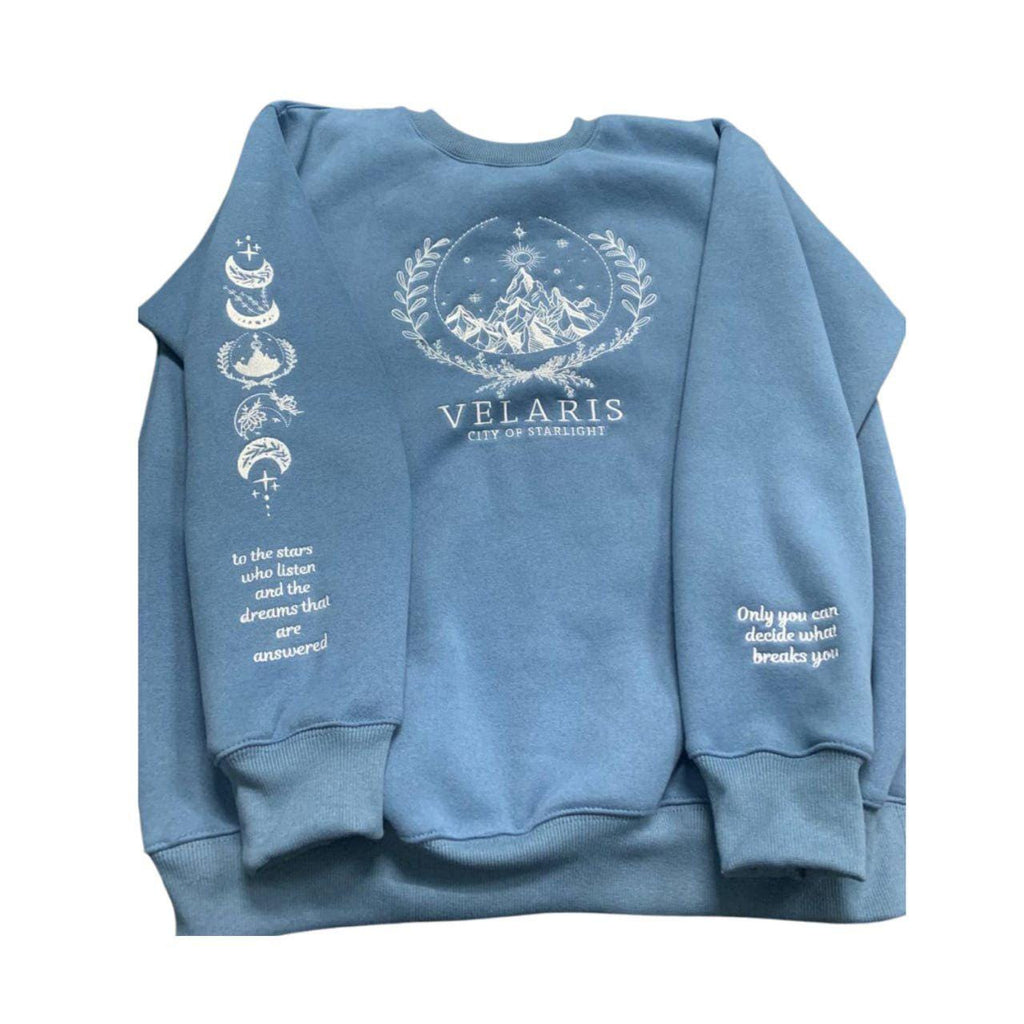 Velaris Embroidered Sweatshirt, Velaris City Of Starlight Embroidered Hoodie, City of Starlight, SJM sweater, The Night Court Shirt, ACOTAR Shirt