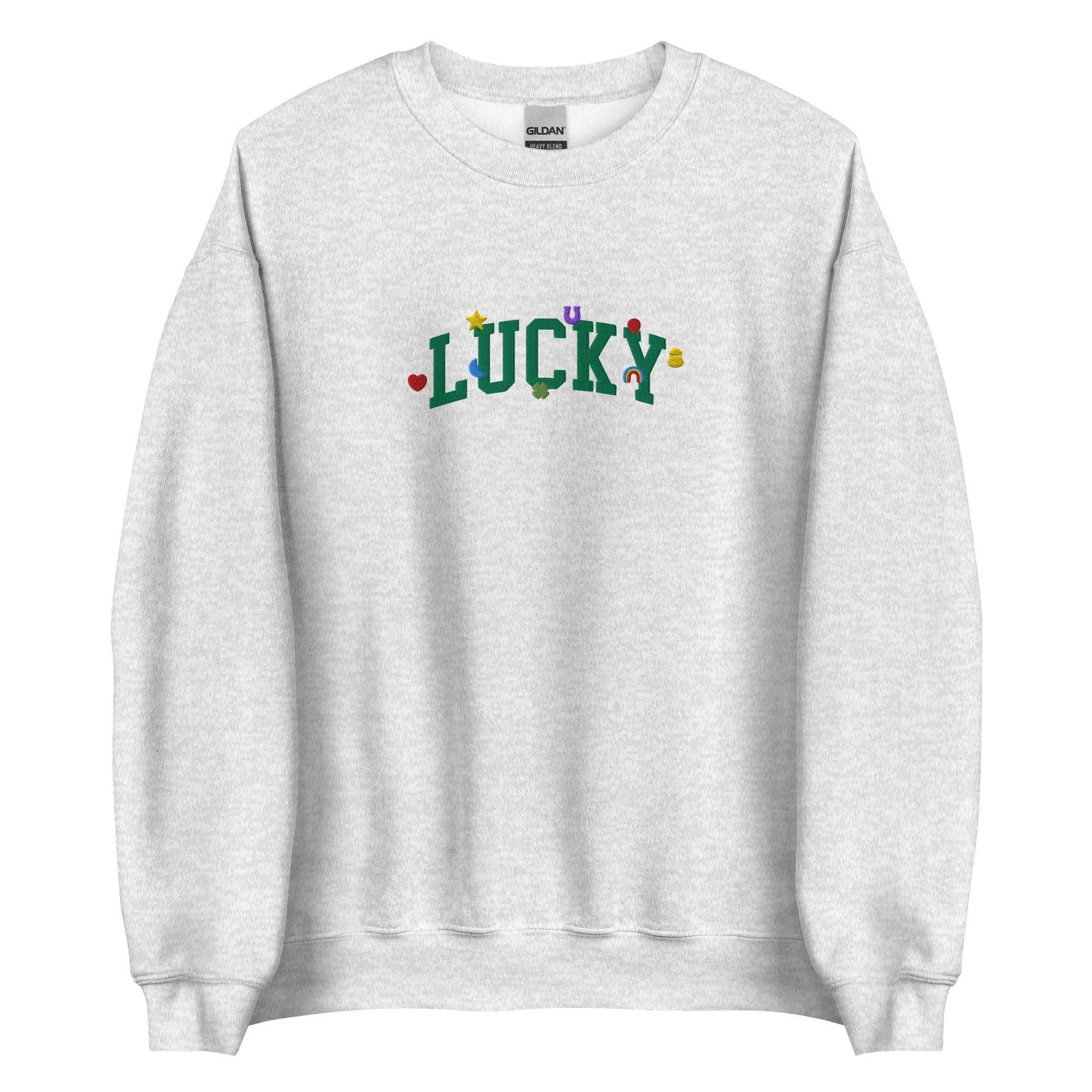 Embroidered Lucky Charms Sweatshirt, Retro St. Patrick’s Day Crewneck, Vintage Irish Green Cozy Pullover