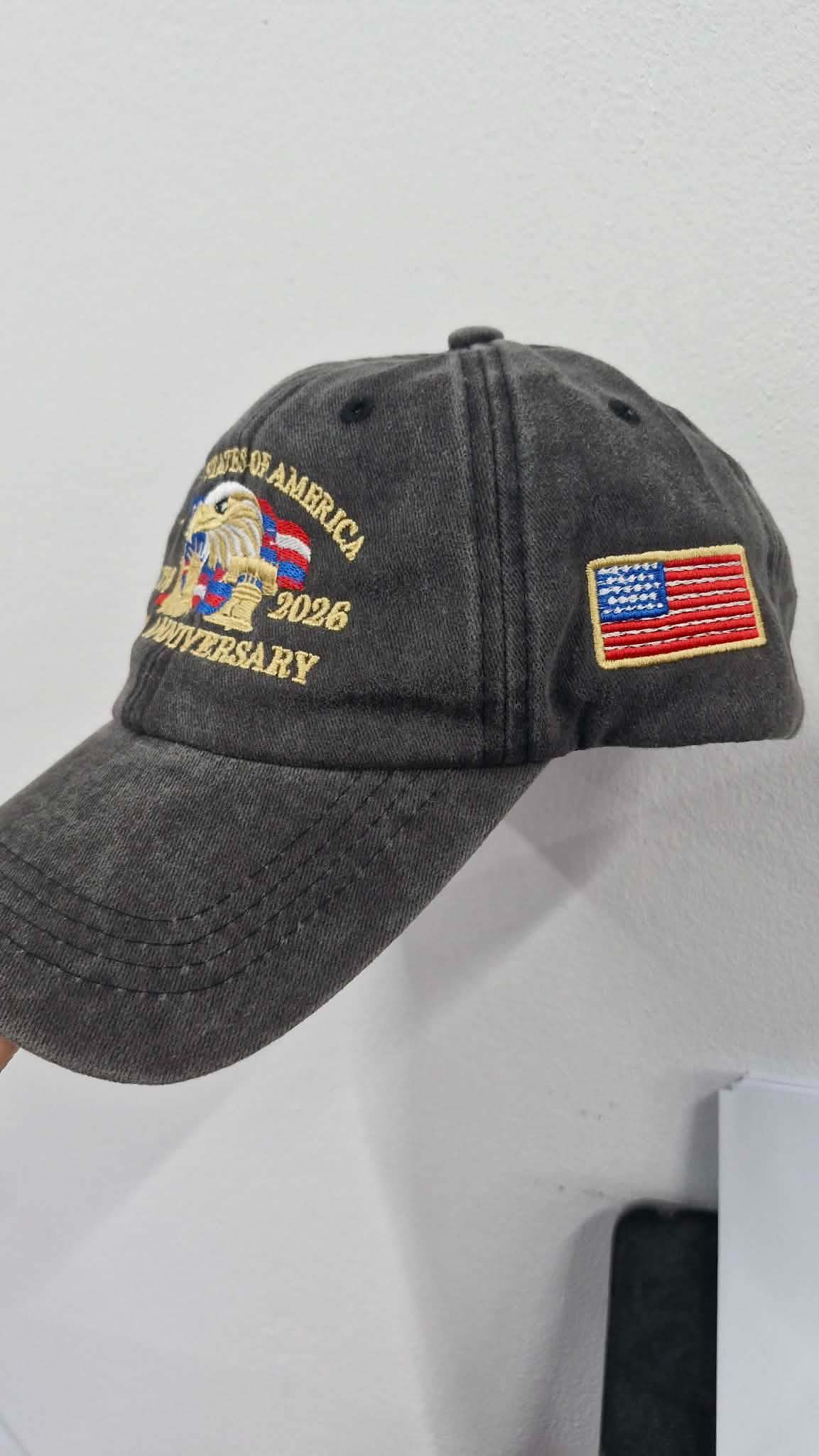 Patriotic Eagle Embroidered Hat – 250th Anniversary Eagle Hat, Personalized Patriotic Cap, USA Freedom Hat