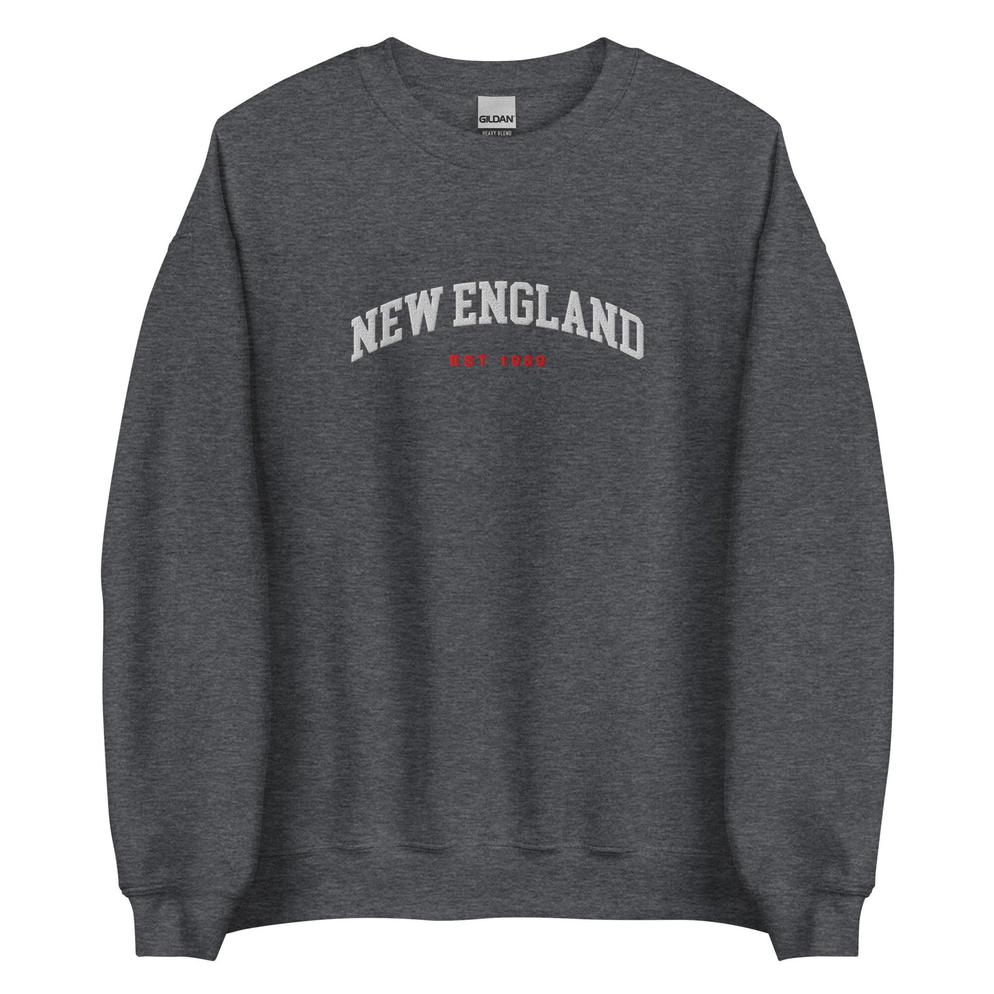 Embroidered New England Football Crewneck, Vintage Game Day Sweatshirt, Cozy Retro College Style fall pullover, UNISEX