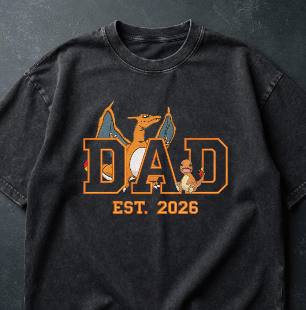 Custom Anime Dad Embroidered Shirt, Personalized First Father’s Day Gift