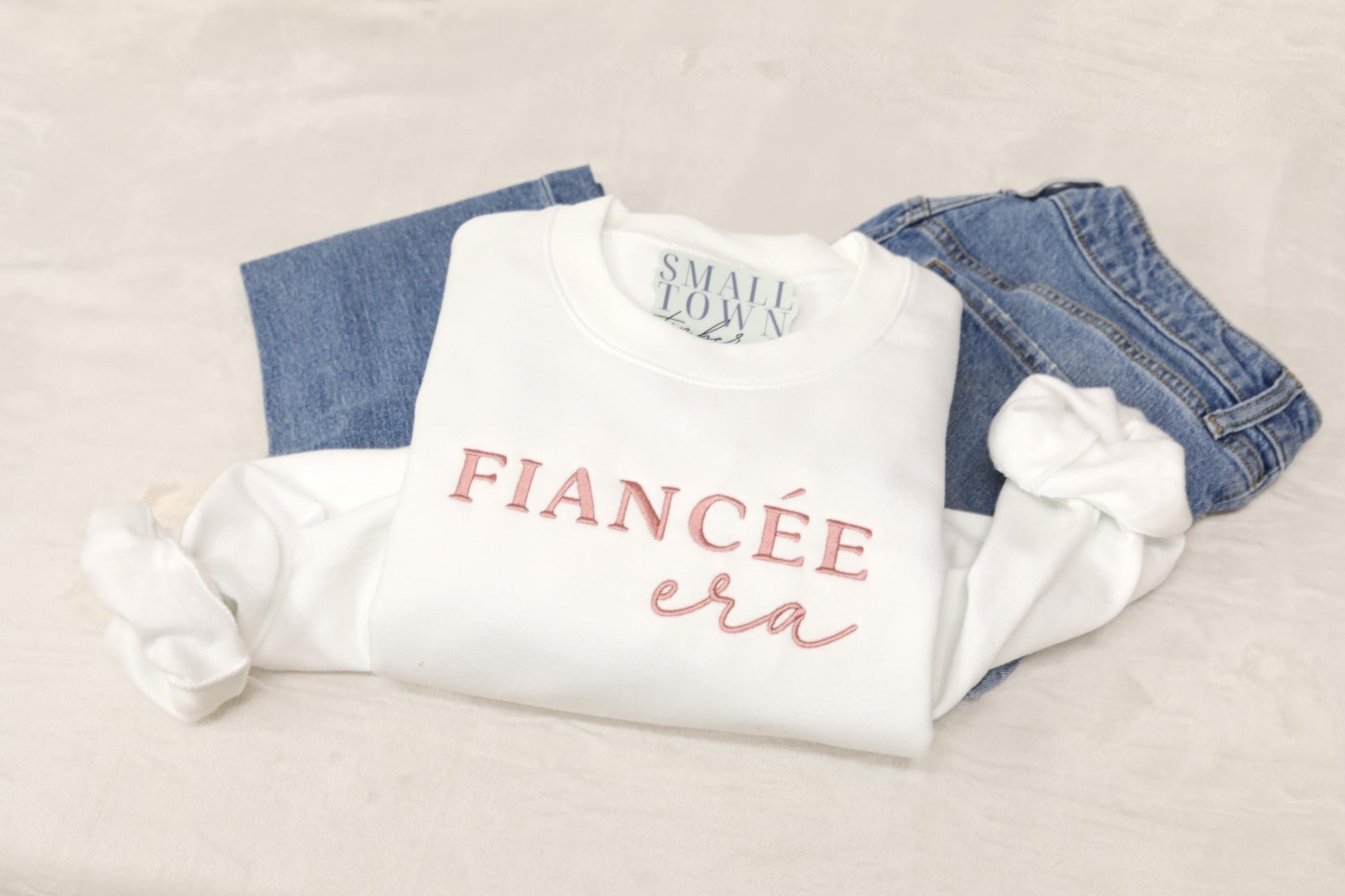 Fiancee Era Shirt, Personalized Embroidered Sweatshirt, Custom Hoodie, Bride to Be, Gift for Her, Engagement Gift, Gift for Fiance