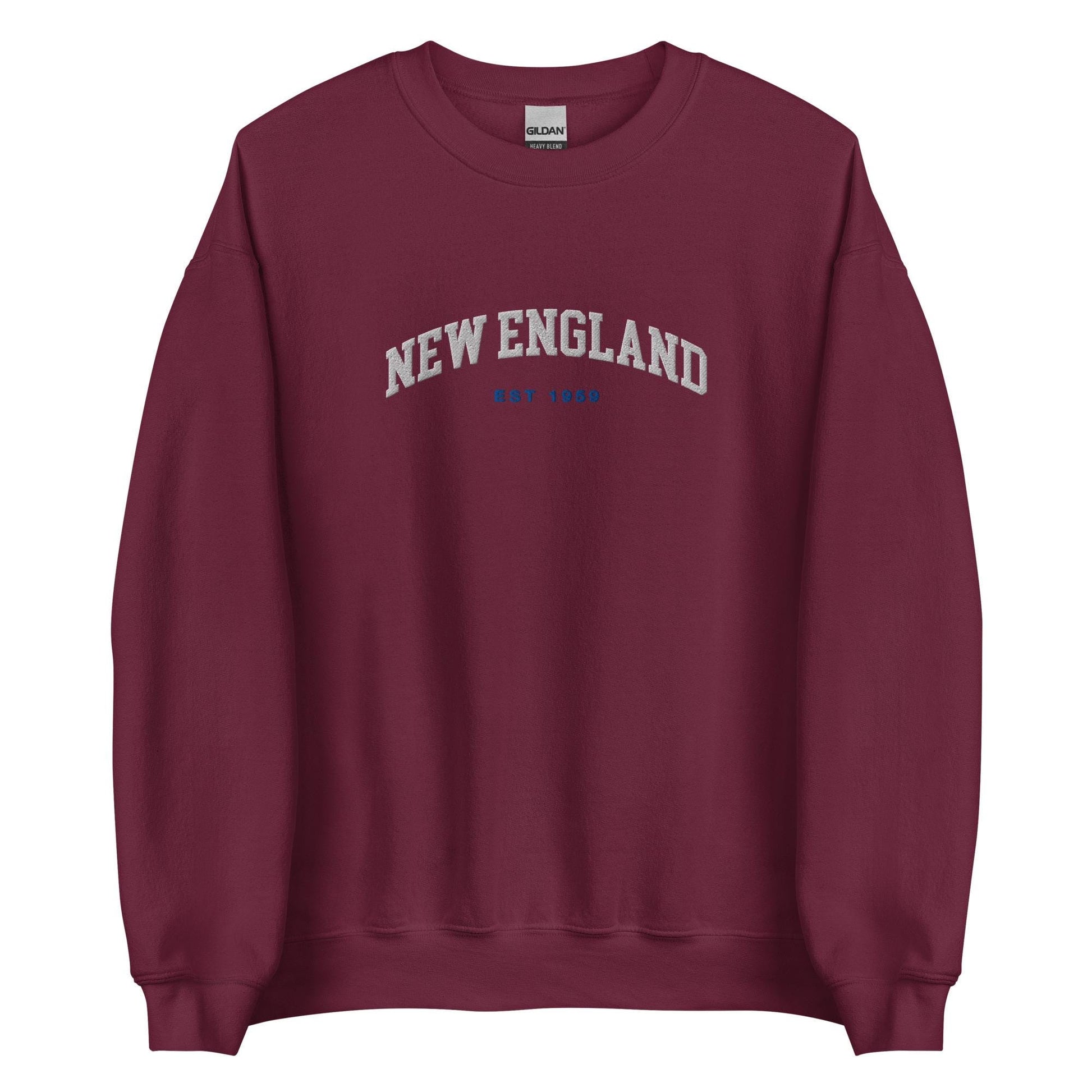 Embroidered New England Football Crewneck, Vintage Game Day Sweatshirt, Cozy Retro College Style fall pullover, UNISEX