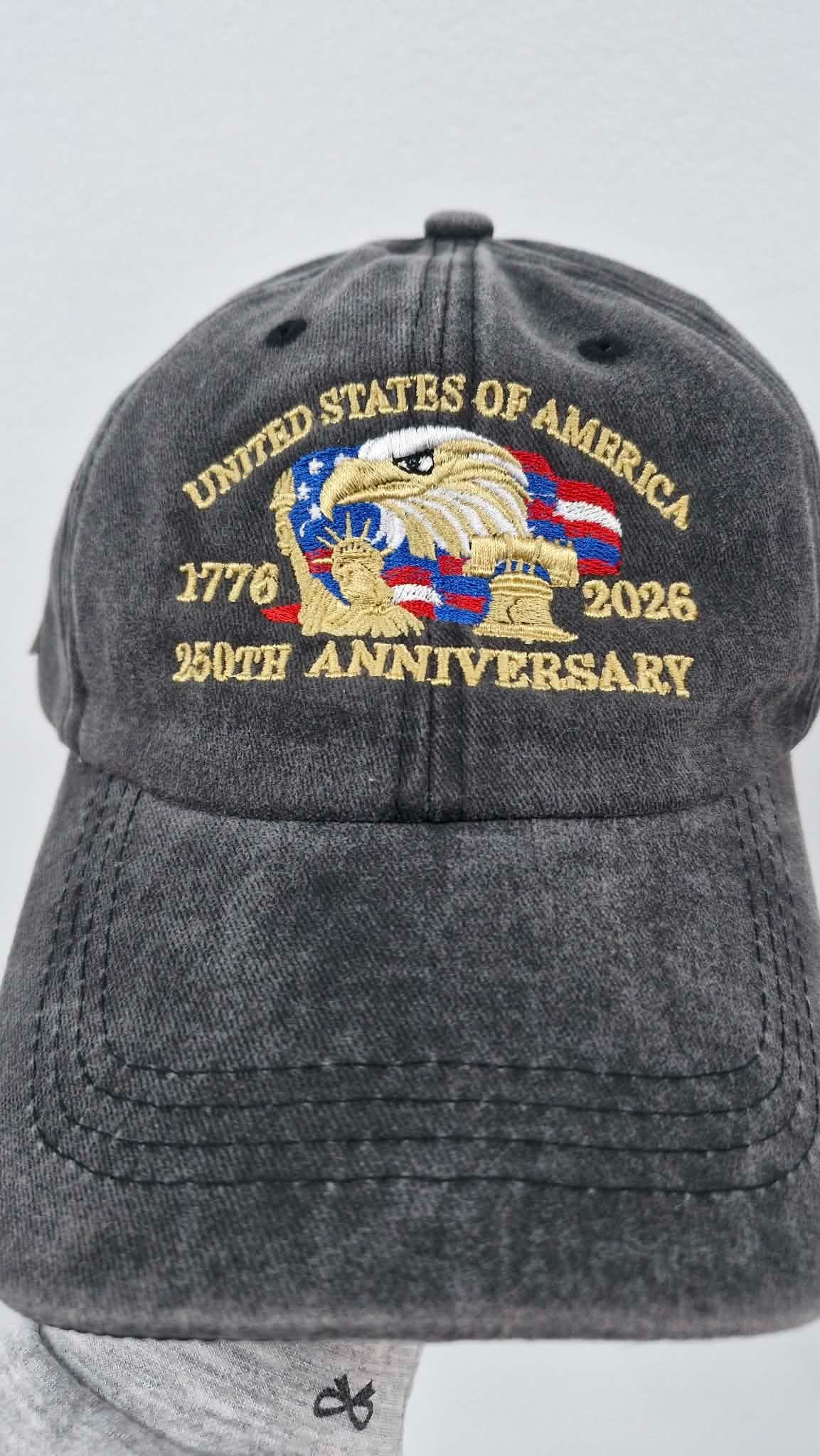 Embroidered 250th Anniversary Eagle Hat – Patriotic Eagle Embroidered Hat, Personalized Patriotic Cap