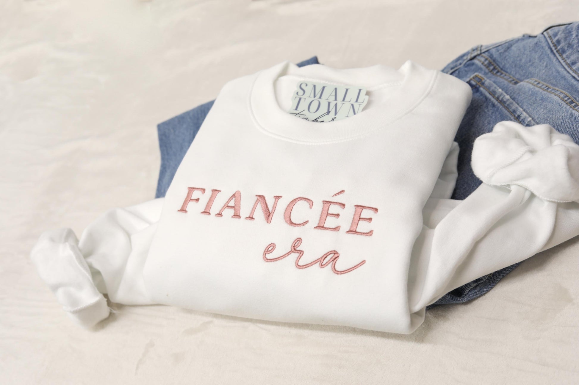 Fiancee Era Shirt, Personalized Embroidered Sweatshirt, Custom Hoodie, Bride to Be, Gift for Her, Engagement Gift, Gift for Fiance