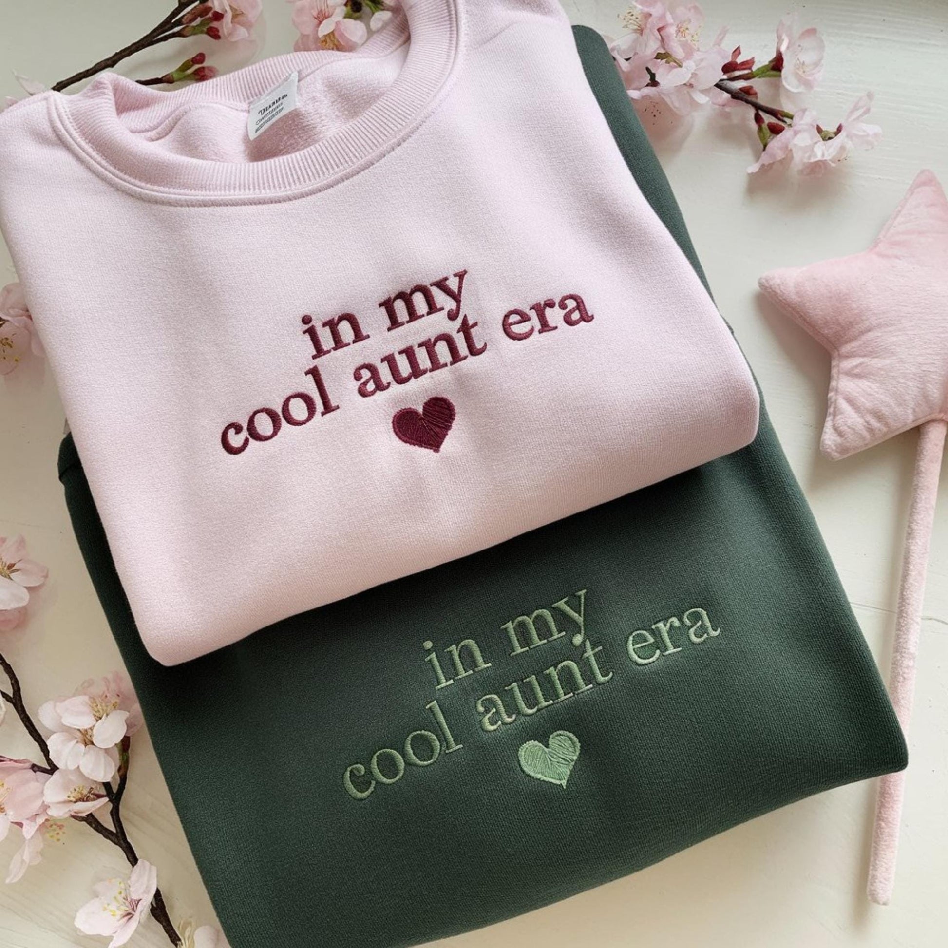 In My Cool Aunt Era Embroidered Sweatshirt, Aunt T-shirt, Gift for Auntie, Pregnancy Reveal, Auntie Tee, New Aunt Gifts, Gift For Aunt
