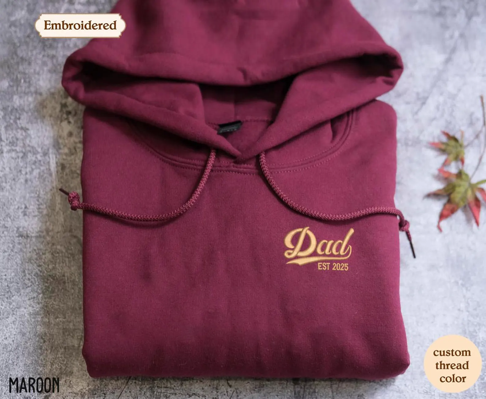 Custom Dad Est Embroidered Shirt, Personalized Father’s Day Gift for Dad
