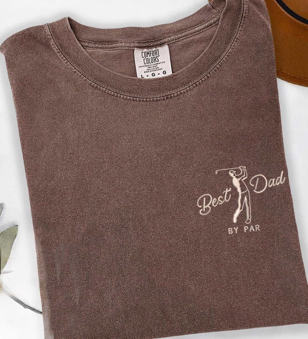 Embroidery Best Dad By Par Shirt, Dad Golf Shirt, Fathers Day Gift, Embroidery Golf Tee, Daddy Birthday Gift, Golf Player Tee