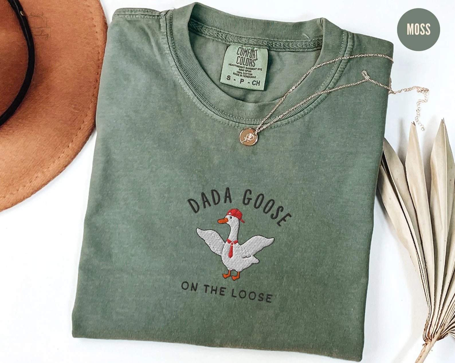 Dada Goose Embroidered Shirt, Funny New Dad Pregnancy Announcement Gift