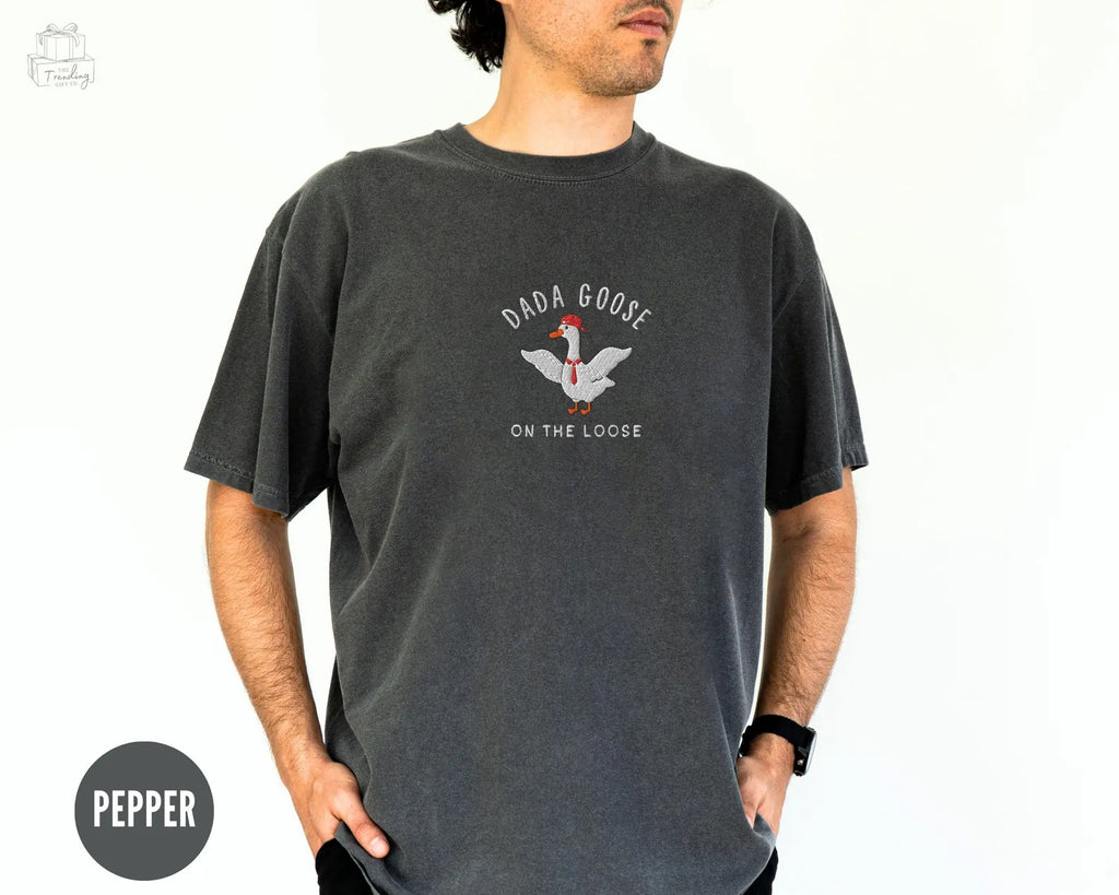 Dada Goose Embroidered Shirt, Funny New Dad Pregnancy Announcement Gift