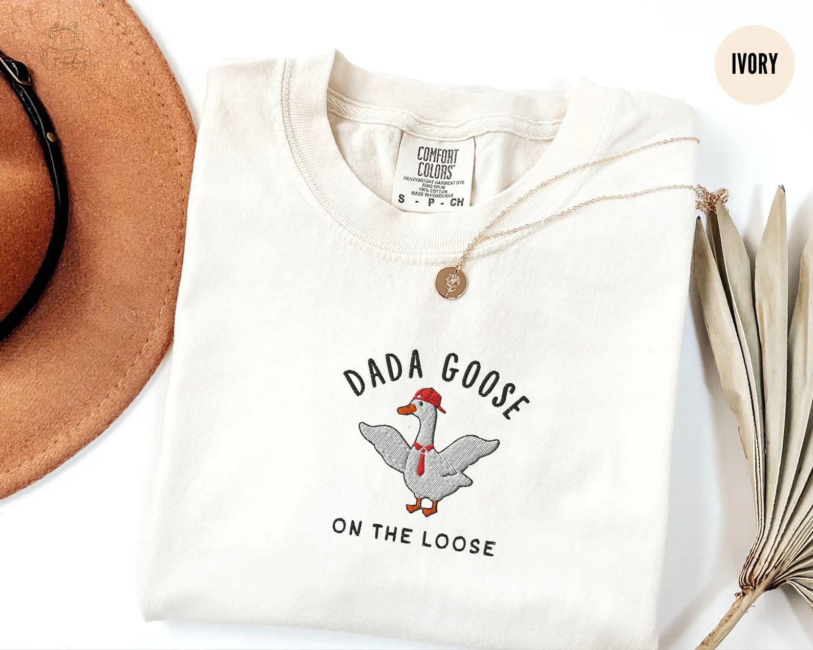 Dada Goose Embroidered Shirt, Funny New Dad Pregnancy Announcement Gift
