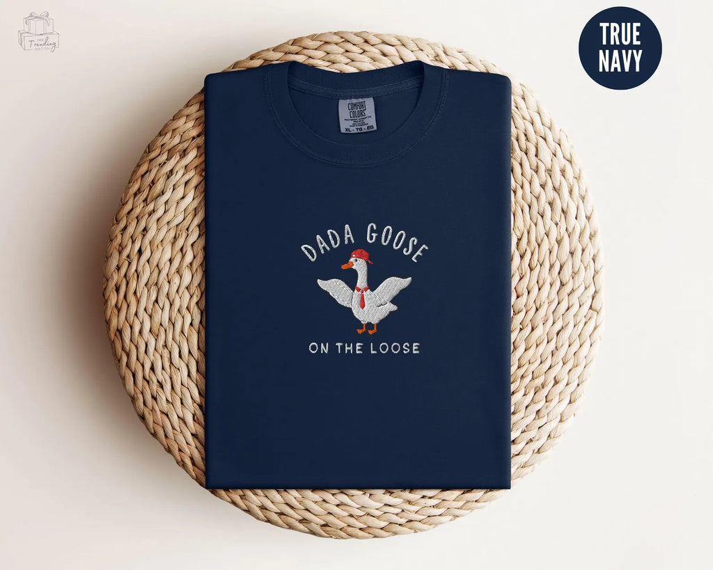 Dada Goose Embroidered Shirt, Funny New Dad Pregnancy Announcement Gift