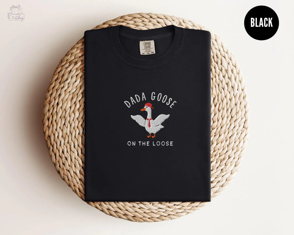 Dada Goose Embroidered Shirt, Funny New Dad Pregnancy Announcement Gift