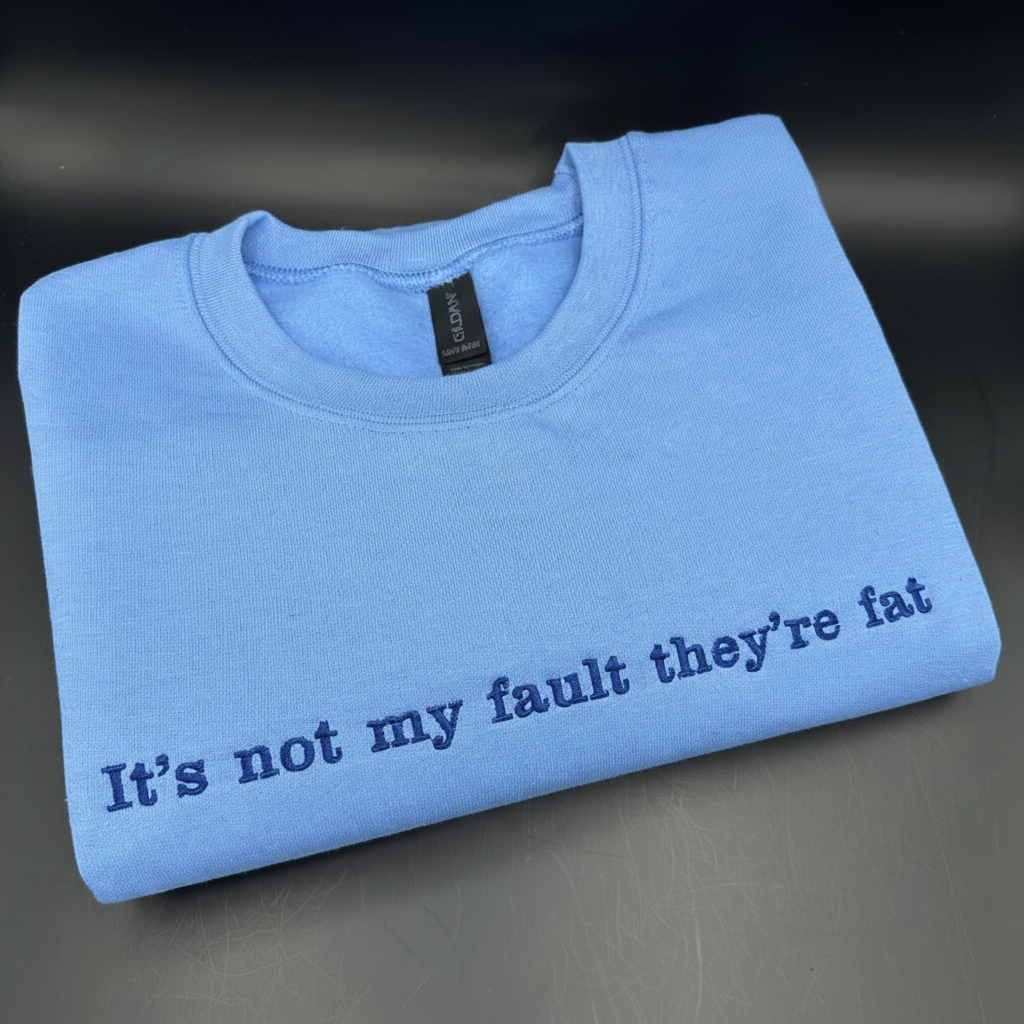 Personalized Embroidered Crewneck, Custom Text Sweatshirt, Minimal Custom Embroidery