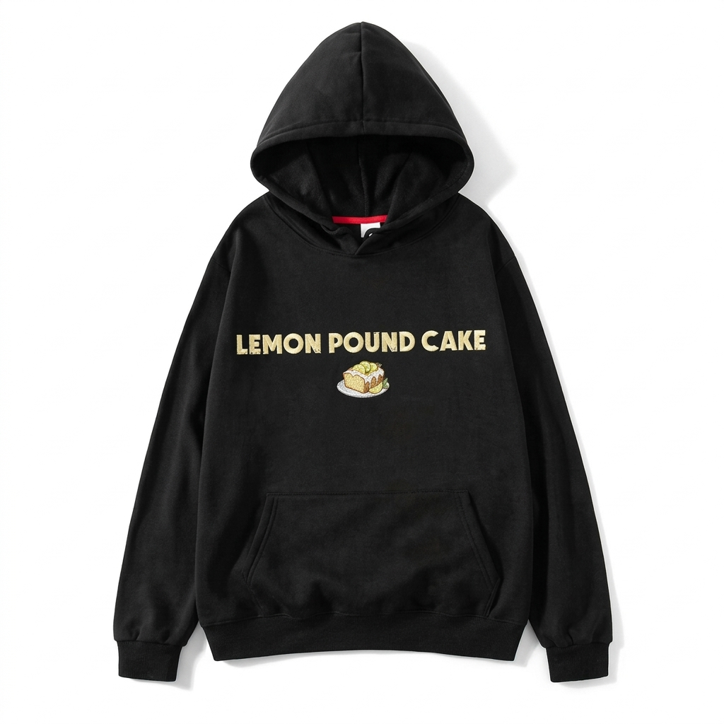 Embroidered Lemon Pound Cake T-Shirt, Funny Dessert Graphic Tee, Meme Sweatshirt, Food Humor Shirt, Cute Baking Gift