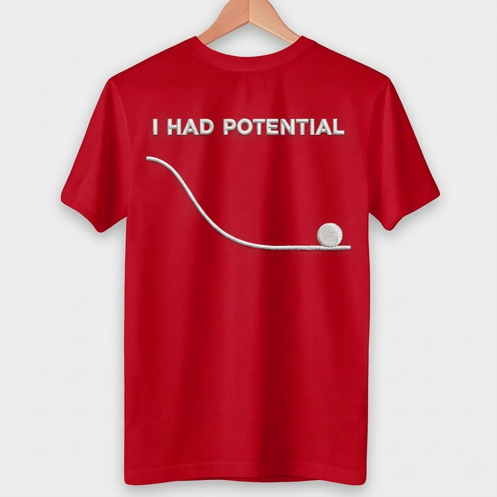 Embroidered I Had Potential Shirt, Project Hail Mary Tee, Sci-Fi Novel Inspired T-Shirt, Book Lover Gift, Nerd Humor Apparel