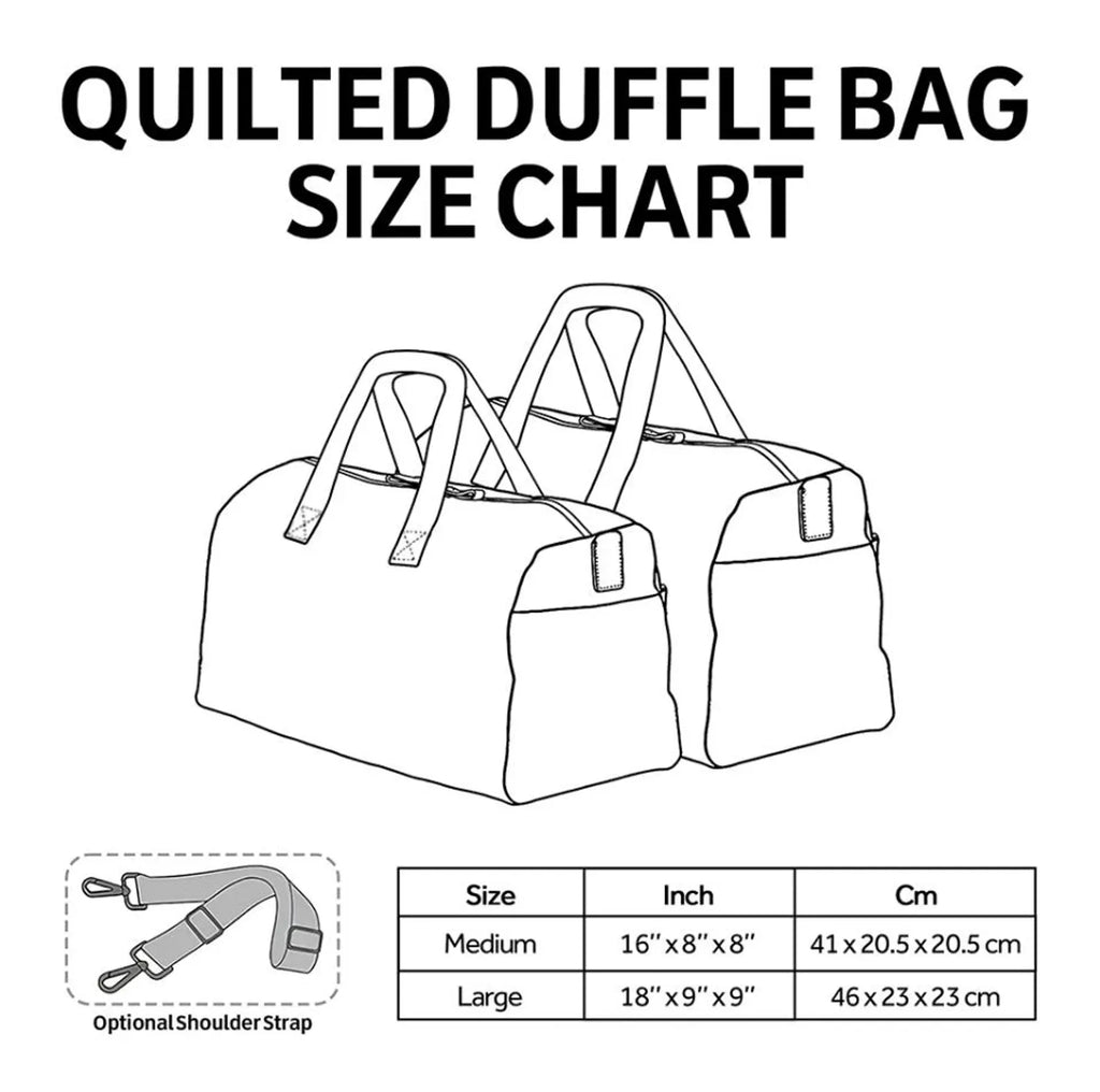 Tulip Quilted Duffle Bag, Floral Weekender Bag for Women, Butterfly Travel Duffle