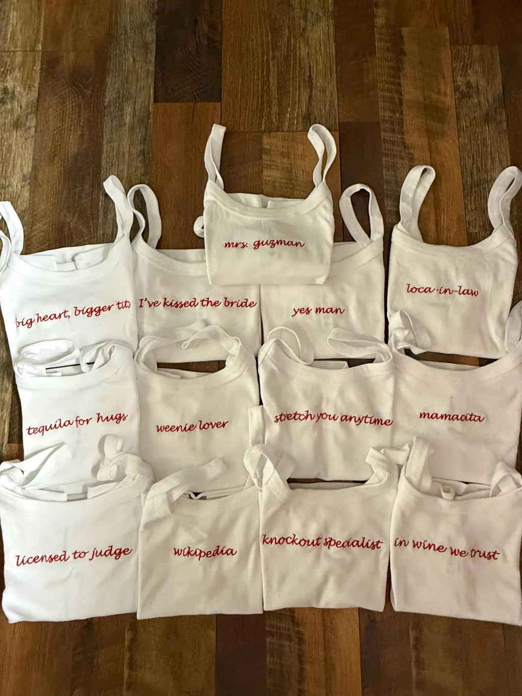 Custom Embroidered Tank Top, Personalized Crop Tank, Bachelorette Party Shirt, Bridal Party Gift, Custom Phrase Tank Top