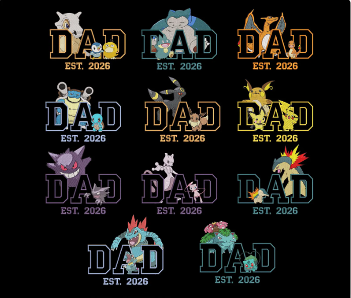 Custom Anime Dad Embroidered Shirt, Personalized First Father’s Day Gift