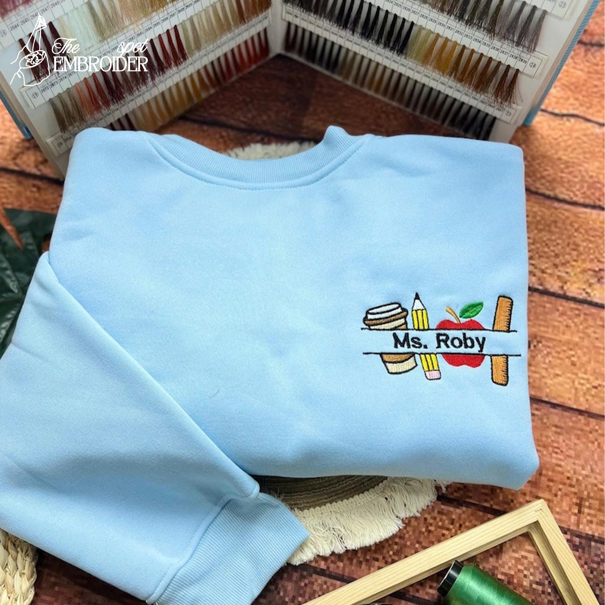 Teacher Heart Embroidery Design, Back to School Embroidery, Teacher Gift, School Supplies Embroidery Design