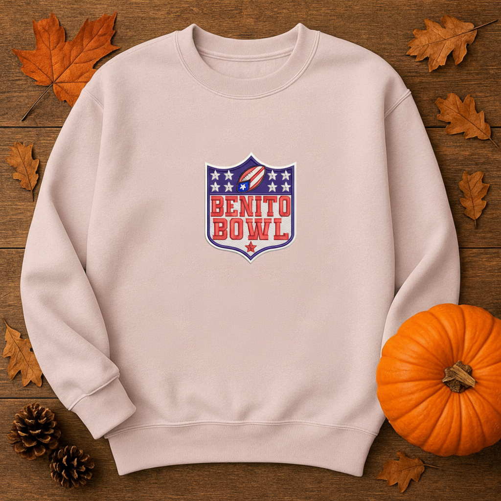 Benito Bowl Football Embroidery Bundle – Bunny Halftime Show Sweatshirt, Football Lover Merch