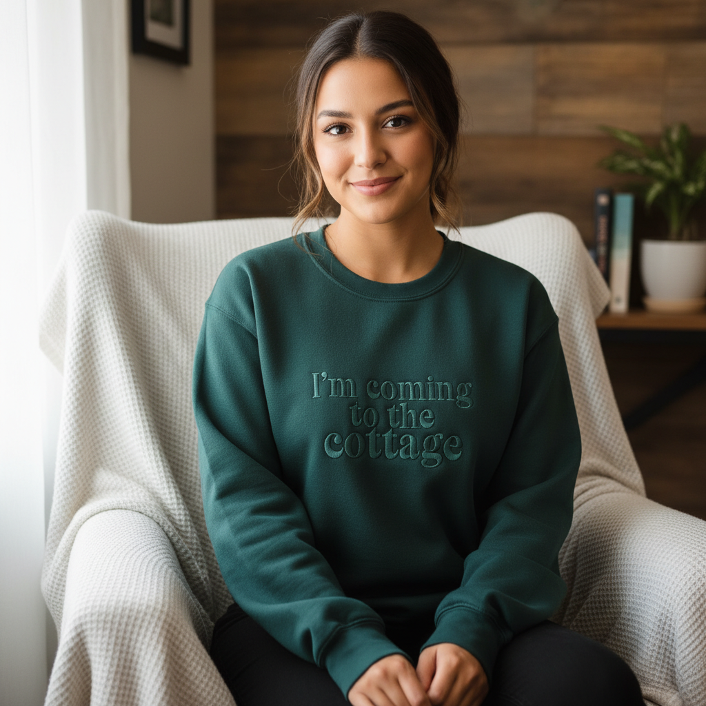 Embroidered I’m Coming To The Cottage Sweatshirt – Heated Rivalry Shirt, Ilya Rozanov & Shane Hollander, Hudson Williams Merch