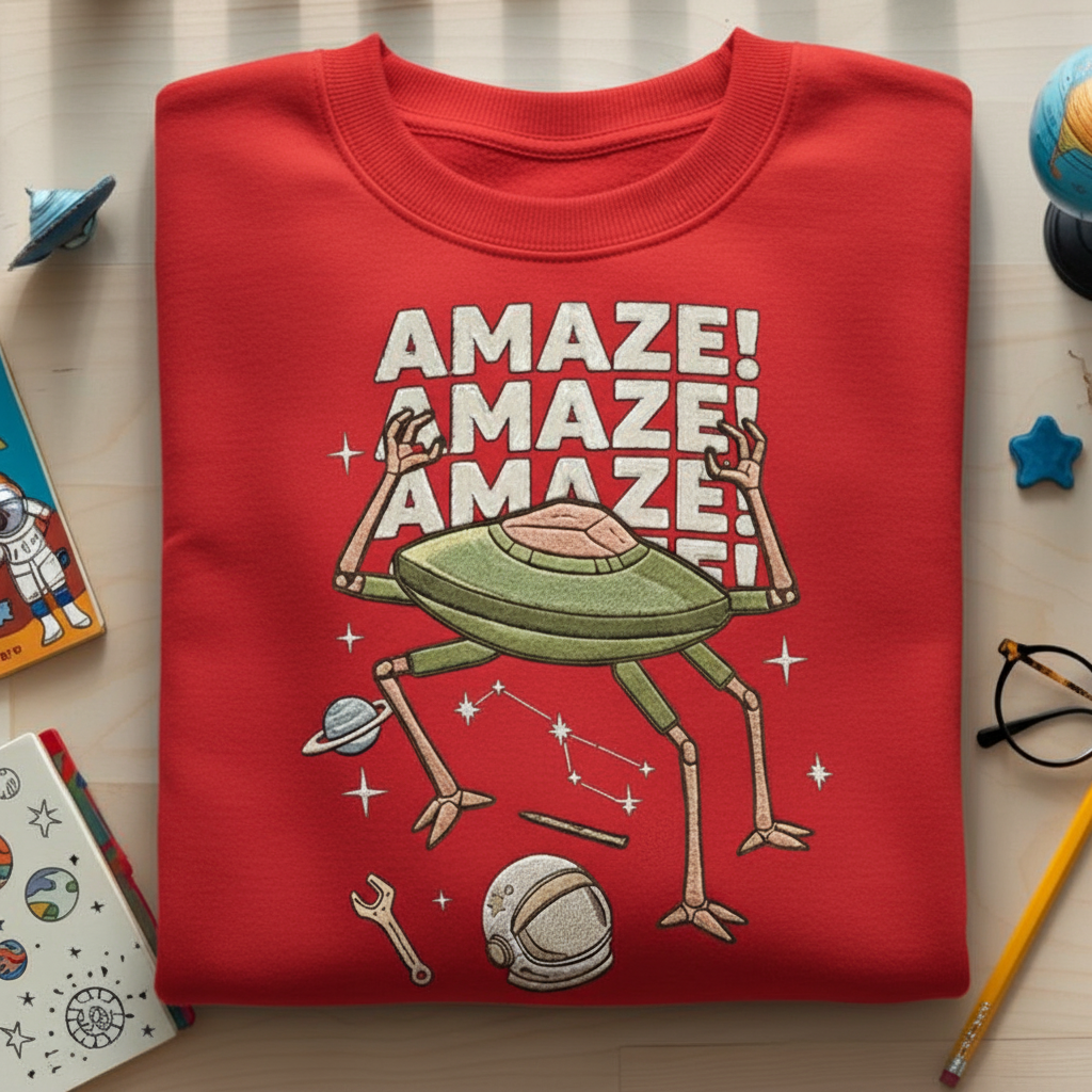 Embroidered Rocky Amaze Amaze Amaze Shirt, Jazz Hands Shirt, Funny Space Quote Shirt, Retro Alien Tee, Sci Fi Lovers Gift
