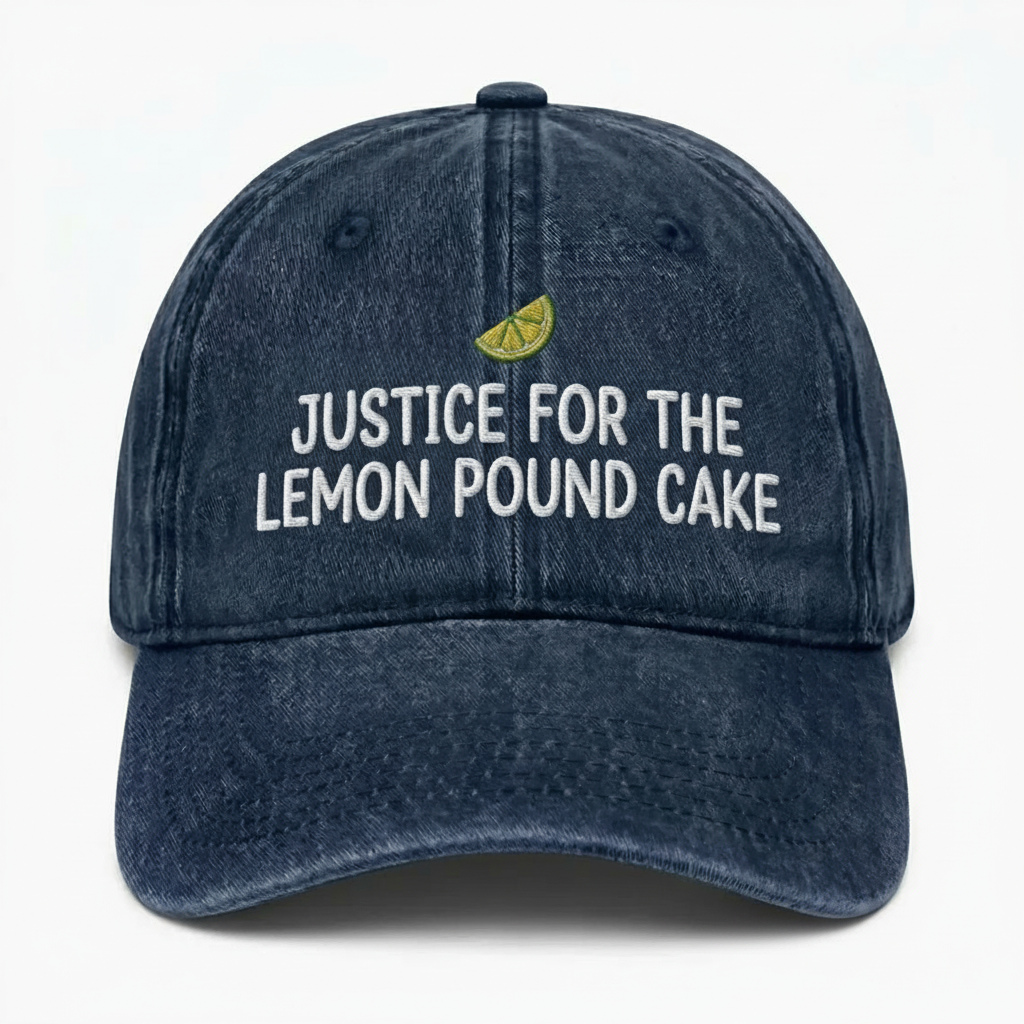 Embroidered Justice for Lemon Pound Cake Hat