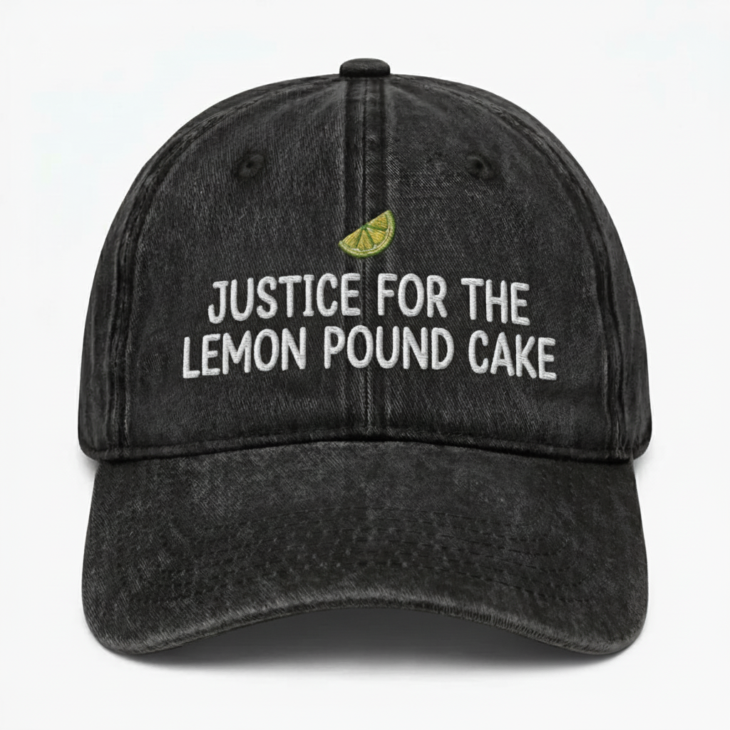 Embroidered Justice for Lemon Pound Cake Hat