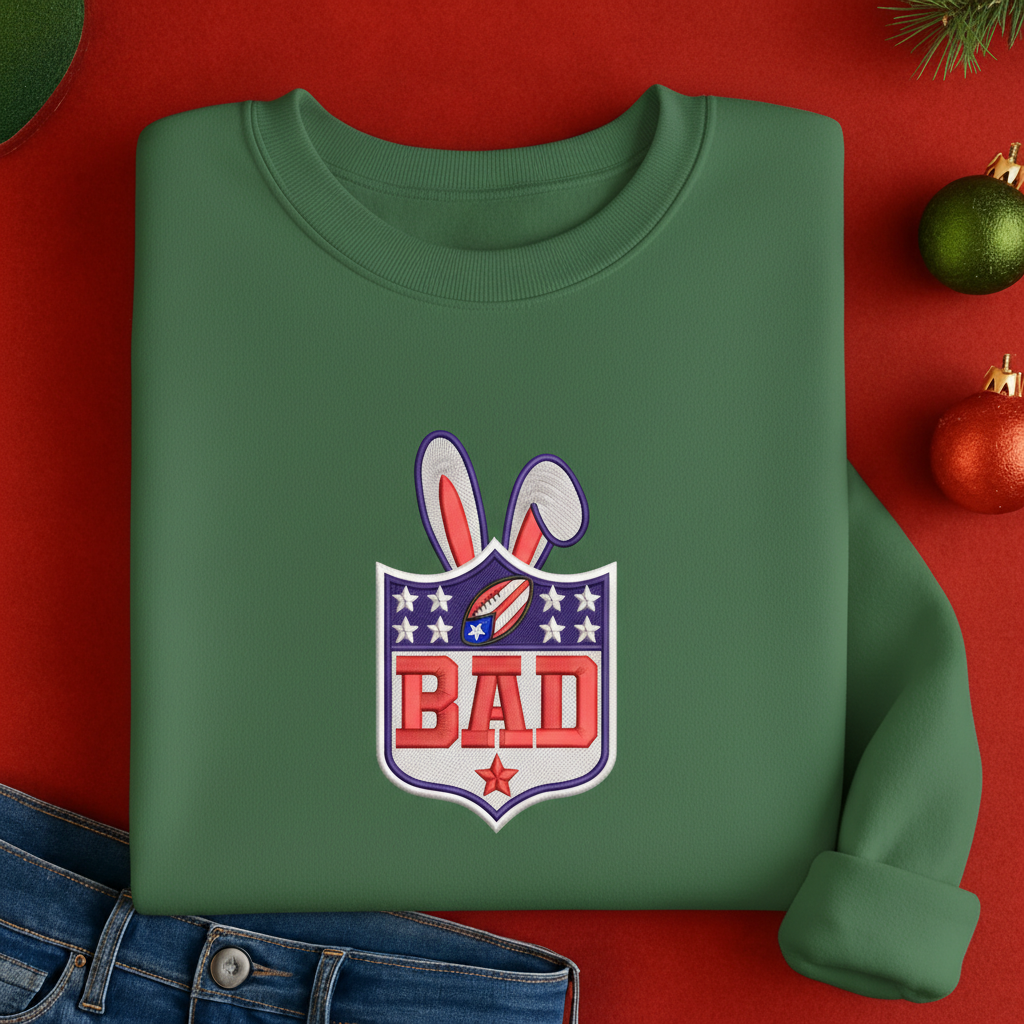 Benito Bowl Football Embroidery Bundle – Bunny Halftime Show Sweatshirt, Football Lover Merch