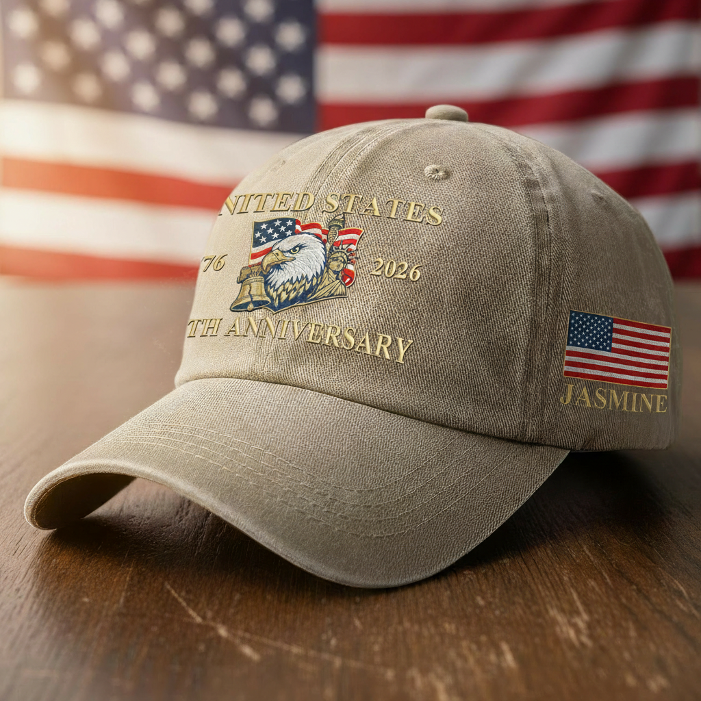 Embroidered 250th Anniversary Hat – Patriotic Eagle American 250th Hat, Independence Celebration Gift 1776–2026, Semiquincentennial Cap