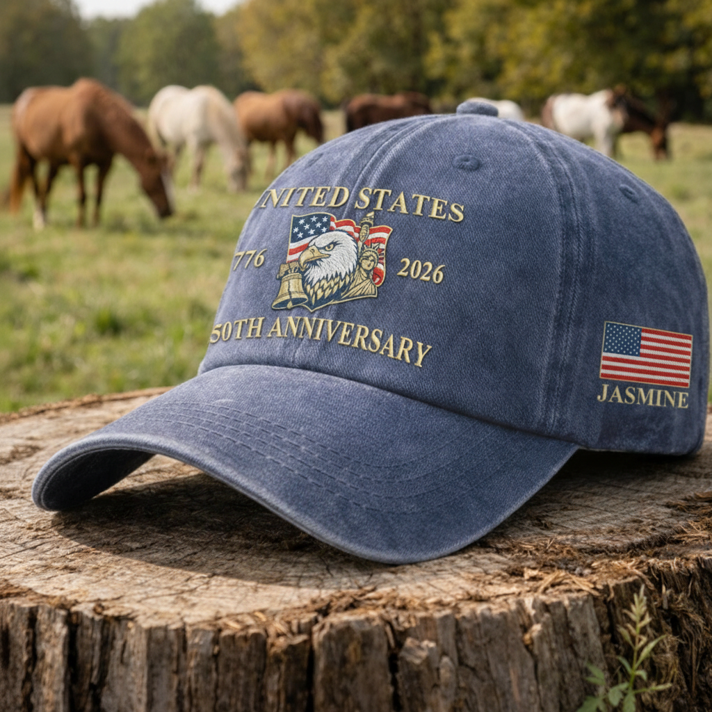 Embroidered 250th Anniversary Hat – Patriotic Eagle American 250th Hat, Independence Celebration Gift 1776–2026, Semiquincentennial Cap