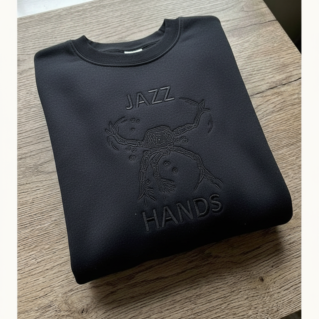 Embroidered Jazz Hands Sweatshirt, Amaze Amaze Amaze Embroidered Crewneck – Project Haiil M2ry Rocky Inspired Sci-Fi Unisex Fan Shirt