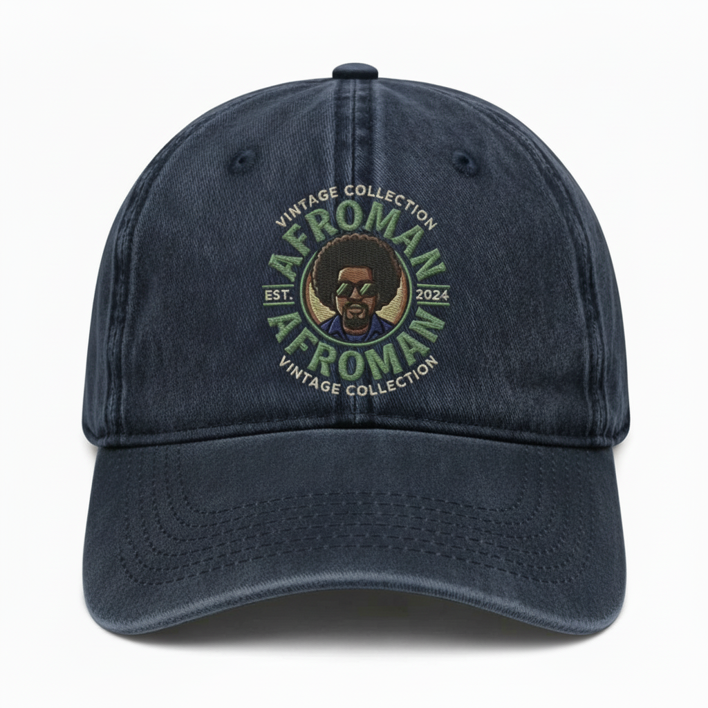 Embroidered Vintage Collection Lemon Pound Cake Afroman Hat