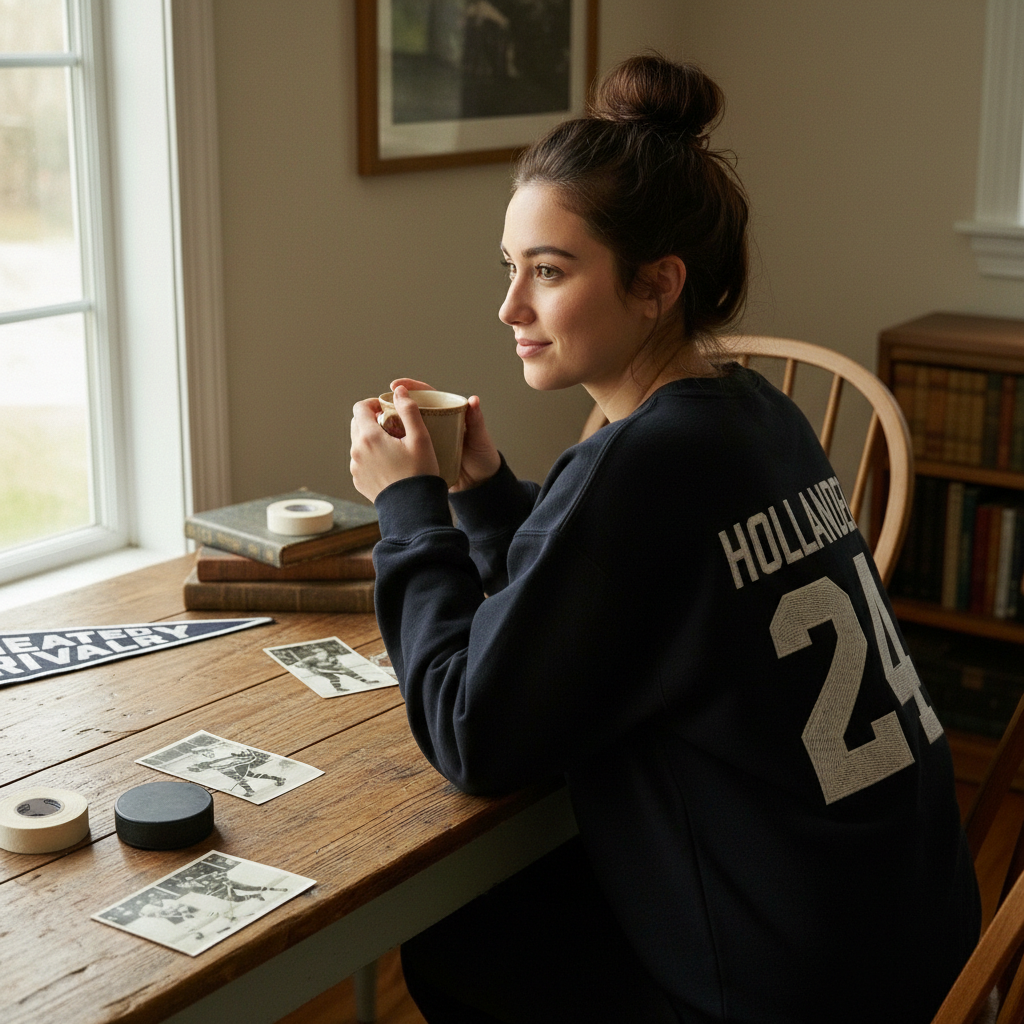 Embroidered Montreal Metros Sweatshirt – Hollander 24 Heated Rivalry Inspired Hockey Crewneck, LGBT Hockey Romance Fan Gift