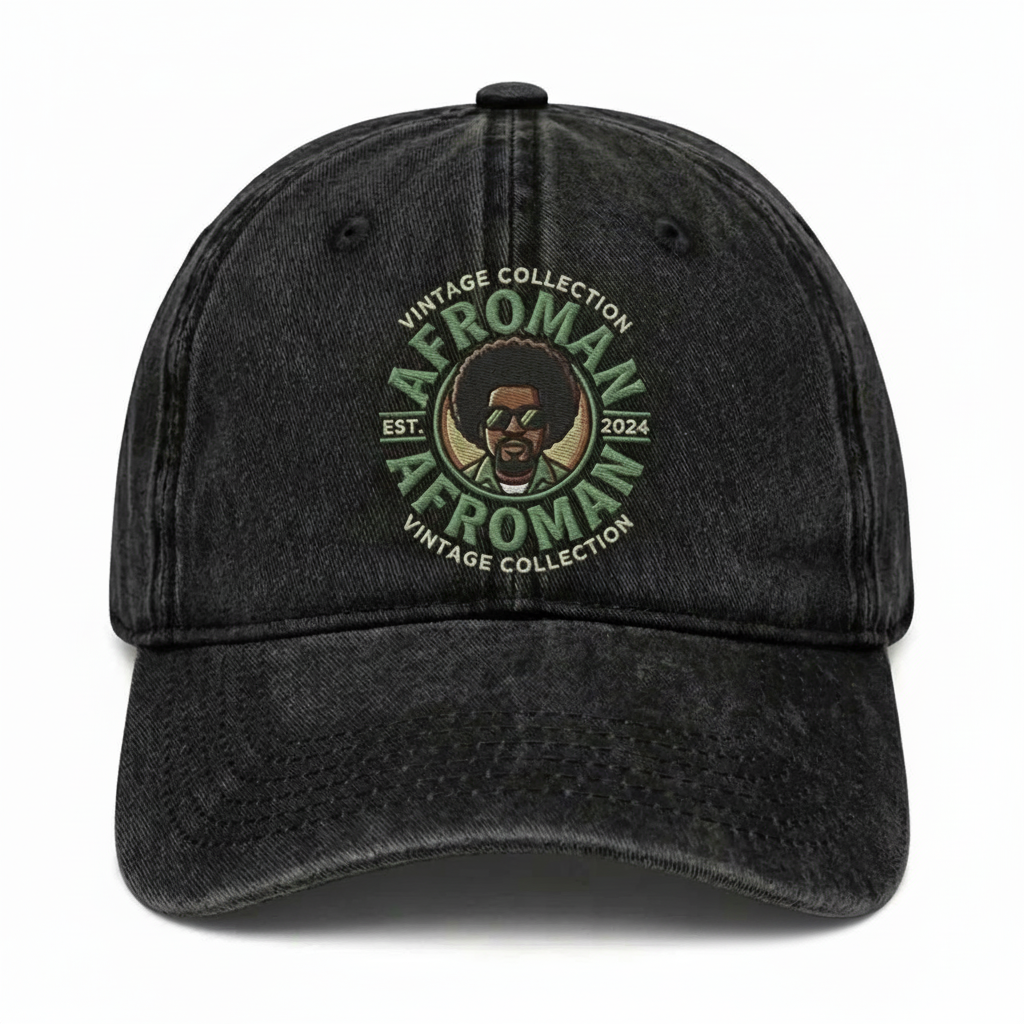 Embroidered Vintage Collection Lemon Pound Cake Afroman Hat
