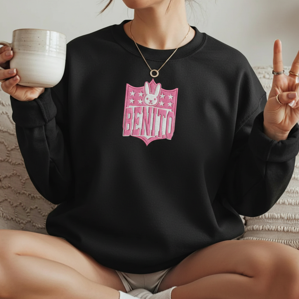 Benito Bowl Embroidered Sweatshirt – American Football Game Day Crewneck, Final Football Game Fan Shirt