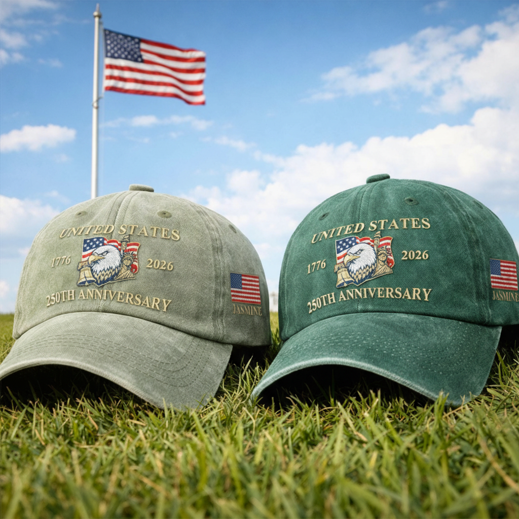 Embroidered 250th Anniversary Hat – Patriotic Eagle American 250th Hat, Independence Celebration Gift 1776–2026, Semiquincentennial Cap