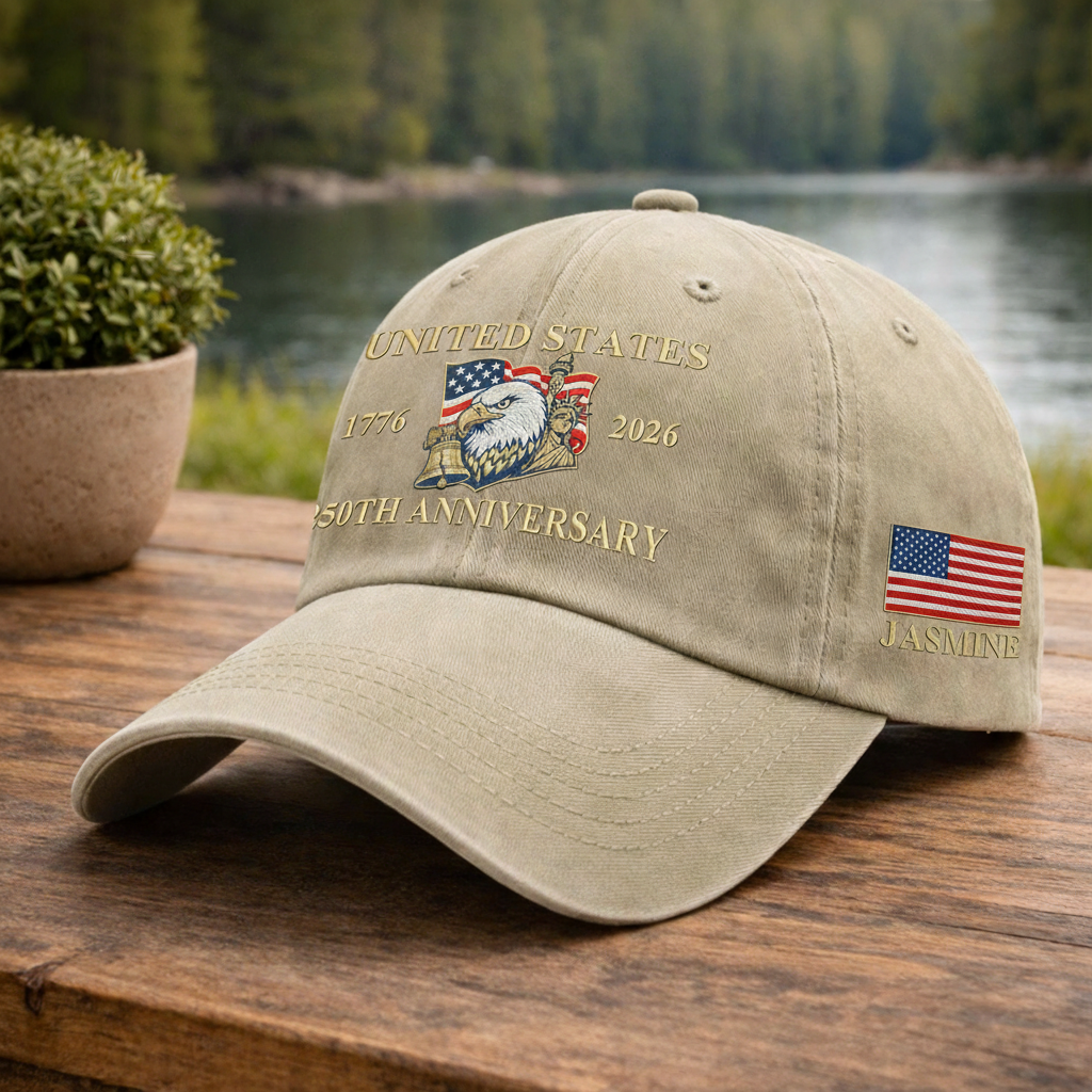 Embroidered 250th Anniversary Hat – Patriotic Eagle American 250th Hat, Independence Celebration Gift 1776–2026, Semiquincentennial Cap