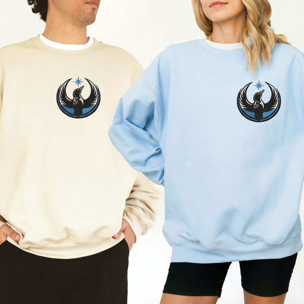 Embroidered Minnesota Rebel Sweatshirt, Alliance Political Shirt, MN Loon Protest Embroidery, Resistance Rebel Hoodie