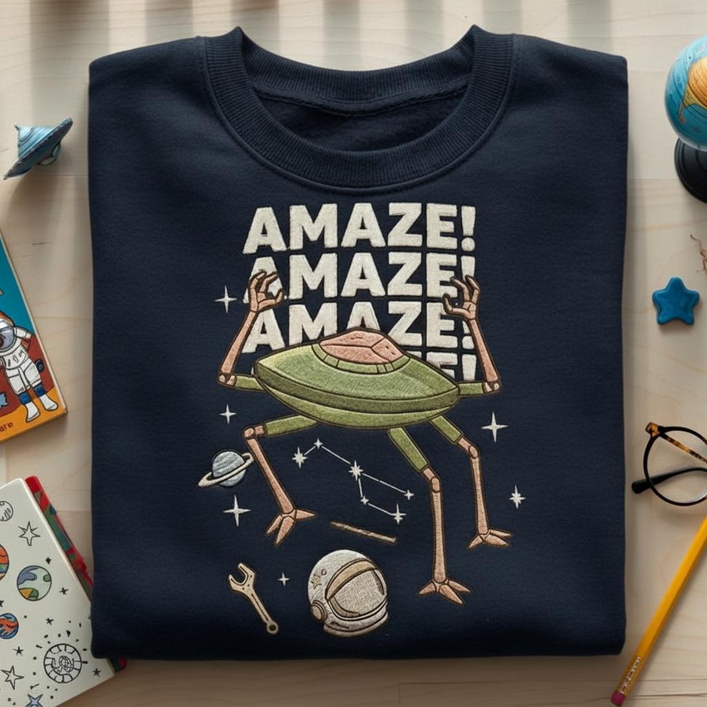 Embroidered Rocky Amaze Amaze Amaze Shirt, Jazz Hands Shirt, Funny Space Quote Shirt, Retro Alien Tee, Sci Fi Lovers Gift