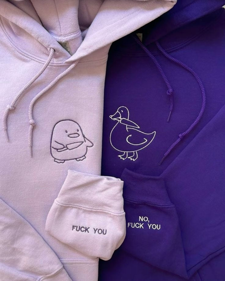 Animal Couple Embroidered Sweater Collection, Matching Couple Sweatshirt, Cute Animal Lovers Outfit, Personalized Gift