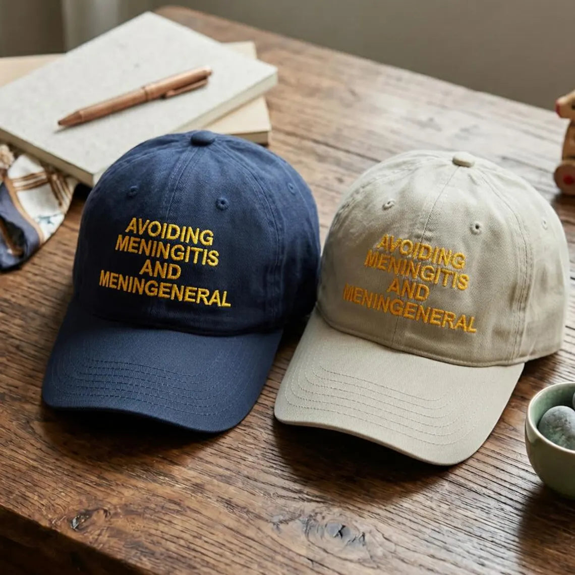 Embroidered Avoiding Meningitis And Meningeneral Hat, Adult Humor Hat, Relatable Humor Cap, Funny Quote Baseball Hat
