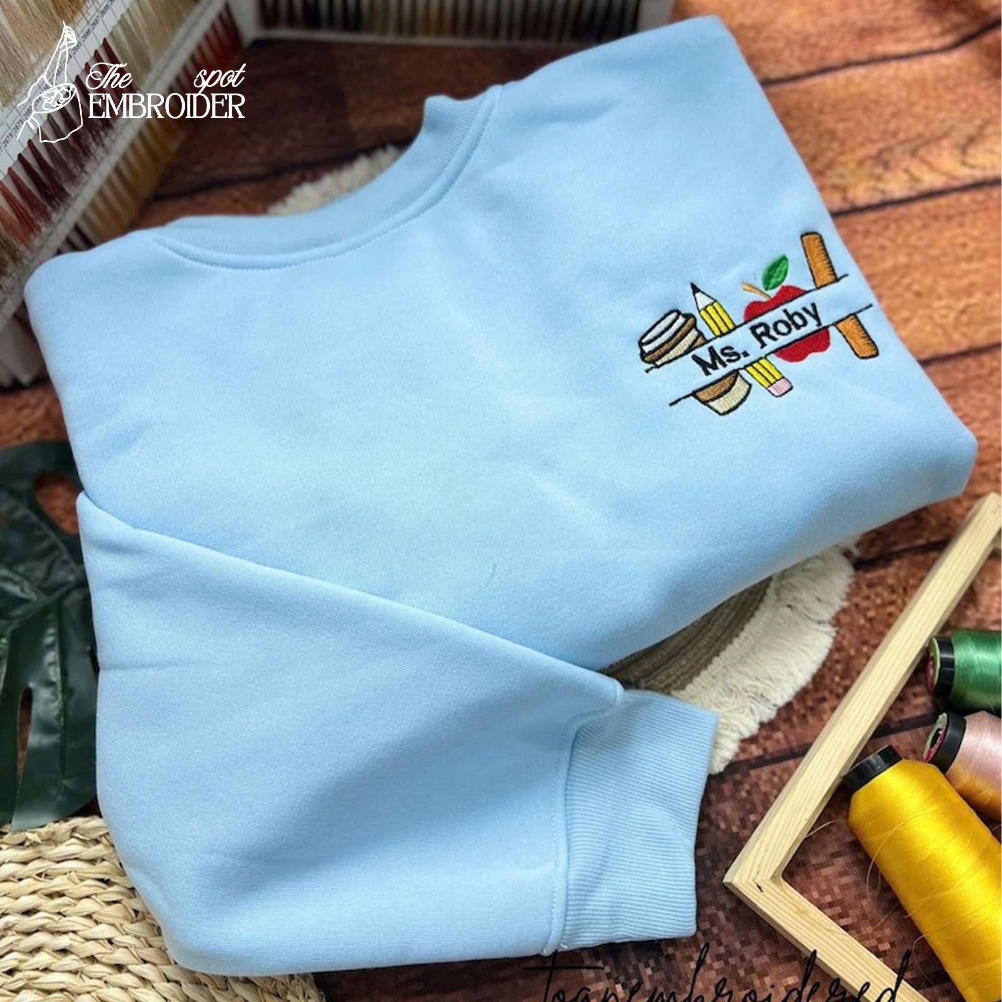 Teacher Heart Embroidery Design, Back to School Embroidery, Teacher Gift, School Supplies Embroidery Design